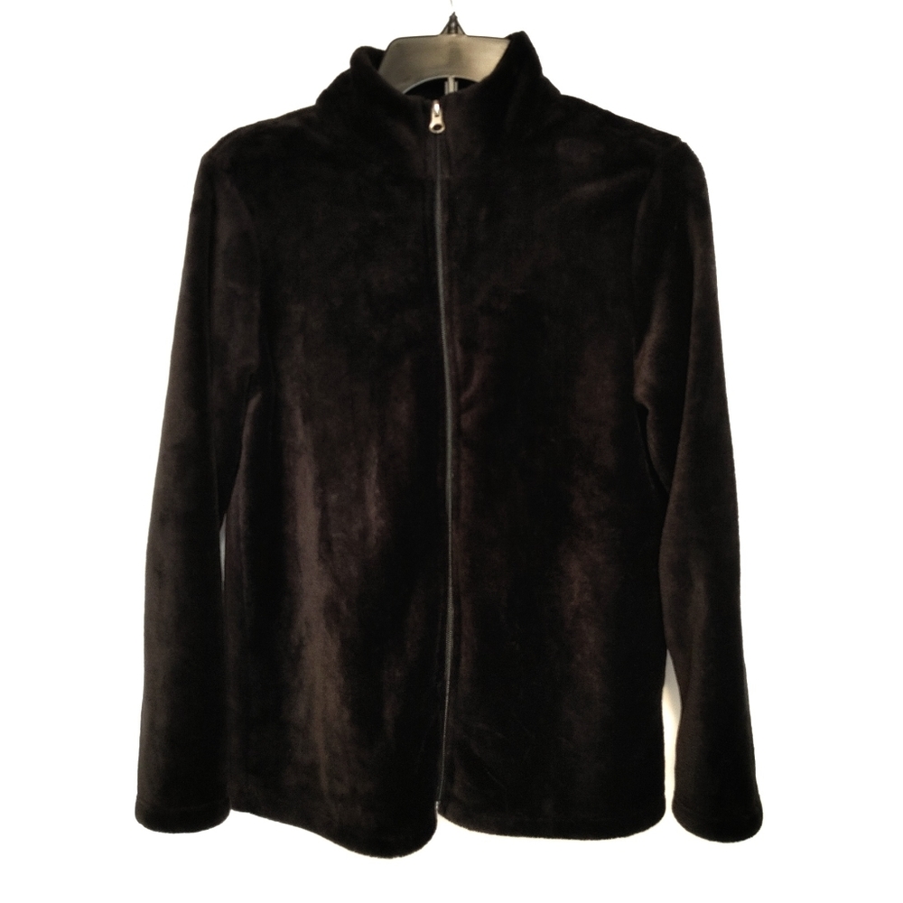 Faded Glory Black Plush Jacket Size M